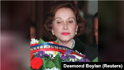 En la imagen de archivo, Carmen Franco, hija de Francisco Franco, durante una misa en memoria del dictador, 18 de noviembre de 1995. 