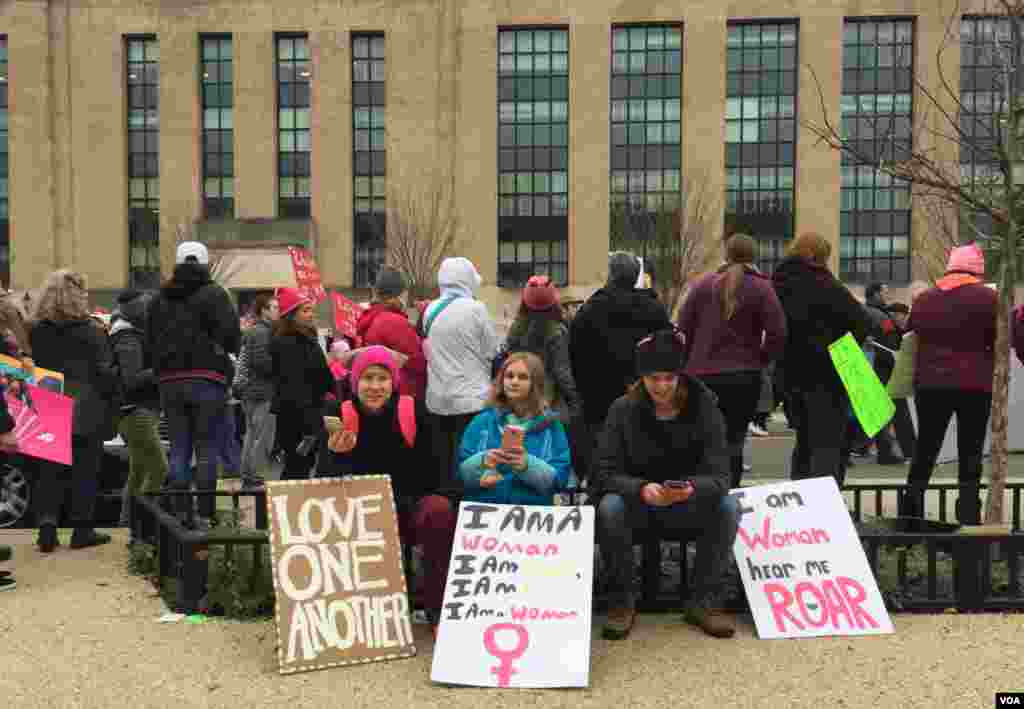 Marcha das Mulheres em Washington DC pelos direitos iguais. Jan 21, 2017