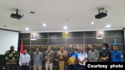 Perwakilan Dewan Perwakilan Rakyat Papua dan Koalisi Rakyat Papua di kantor Komnas HAM di Jakarta, Senin (26/9). (Foto: Komnas HAM)