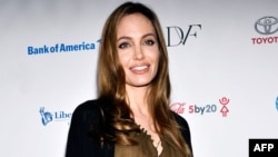 Actress Angelina Jolie attends the Women in the World Summit 2013 in New York, April 4, 2013.