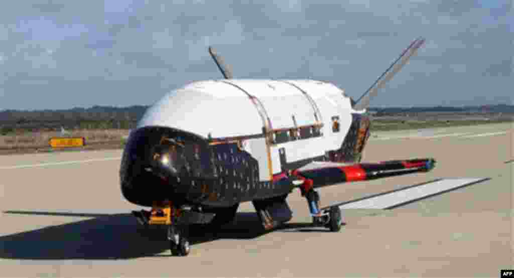 FILE - This undated file image released by the U.S. Air Force shows the X-37B spacecraft. The X-37B Orbital Test vehicle was launched from atop a Atlas V Rocket at Cape Canaveral Air Force Station, Thursday, April 22, 2010 in Cape Canaveral, Fla. (AP Phot