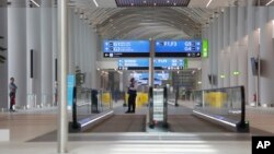 A view of a terminal of Istanbul's new airport, during a media day Thursday, Oct. 25, 2018, ahead of its official opening. 