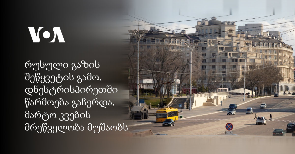 რუსული გაზის შეწყვეტის გამო, დნესტრისპირეთში წარმოება გაჩერდა, მარტო კვების მრეწველობა მუშაობს