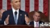 Speaker of the House John Boehner reacts as President Barack Obama delivers his State of the Union address to a joint session of Congress on Capitol Hill on Tuesday, Jan. 20, 2015.