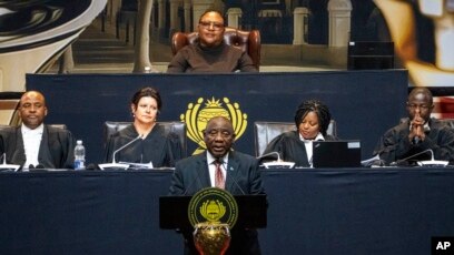 Raisa wa Afrika kusini Cyril Ramaphosa akihutubia wabunge mjini Cape Town, Ijumaaa Juni 14, 2024
Chama cha African National Congress (ANC) kilisema Ramaphosa, ataongoza kile inachokiita serikali ya umoja wa kitaifa.