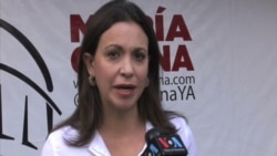 Ma. Corina Machado apoya sanciones