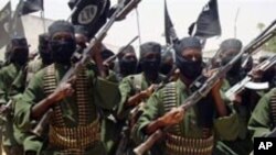FILE - Hard-line Somali insurgent militant group al-Shabab.