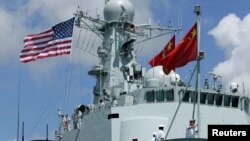 Tàu chiến Trung Quốc trong cuộc diễn tập Vành đai Thái Bình Dương năm 2016.