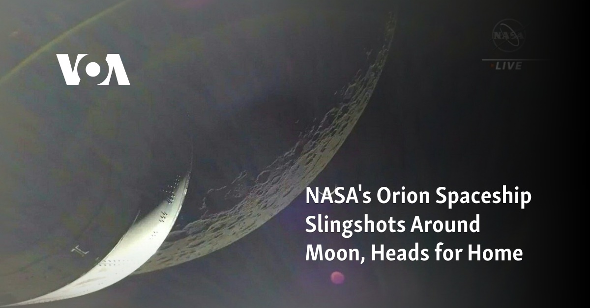 NASA's Orion Spaceship Slingshots Around Moon, Heads for Home