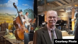 Dr. Dale Cockrell, director of MTSU's Center for Popular Music and co-coordinator of "Pa's Fiddle: American Music," poses for a photo before filming begins for the PBS special at the Loveless Barn. ( Photo: MTSU / Andy Heidt)