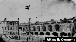 Fort Sumter under the Confederate flag