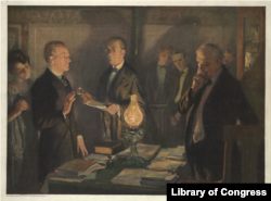 Calvin Coolidge taking the oath of office on August 3, 1923.