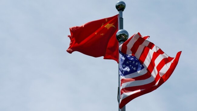 美中两国国旗
