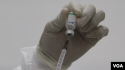 China-aided Sinopharm vaccination in Phnom Penh, February 10, 2021. 