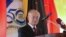 Yukiya Amano, directeur général de l'Agence internationale de l'énergie atomique (AIEA), donne un discours à Kampala, en Ouganda, le 19 janvier 2018.