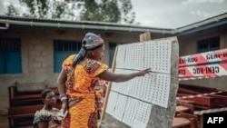 Bureau de vote dans le quartier Kasanga-Ndindi de Beni le 31 mars 2019.