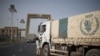 FILE - A 130 trucks aid convoy to Tigray region leaves the outskirts of Semera, Afar region, Ethiopia. The World Food Program said its first aid convoy had arrived in the war-torn region on Nov. 16, 2022.