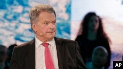 Findland's President Sauli Niinisto says he briefed U.S. President on how the Nordic country effectively monitors its substantial forest resources with a well-working surveillance system.