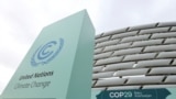 ARCHIVO - Una vista muestra la sede de la conferencia de las Naciones Unidas sobre el cambio climático COP29, en Bakú, Azerbaiyán, el 20 de noviembre de 2024. 