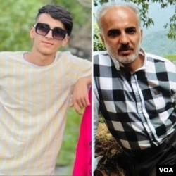 منابع محلی می‌گویند عرفان کاکایی(راست) معلم ورزش و بهاالدین ویسی جوان ۱۶ ساله در تیراندازی یکشنبه شب در جوانرود کرمانشاه کشته شدند.