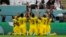 Les joueurs de l'Équateur célèbrent leur premier but marqué par Enner Valencia contre le Qatar dans le groupe A de la Coupe du monde.