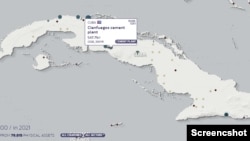 Puntos de Gases de Efecto Invernadero (GEI) en Cuba de acuerdo con la plataforma Clima Trace.