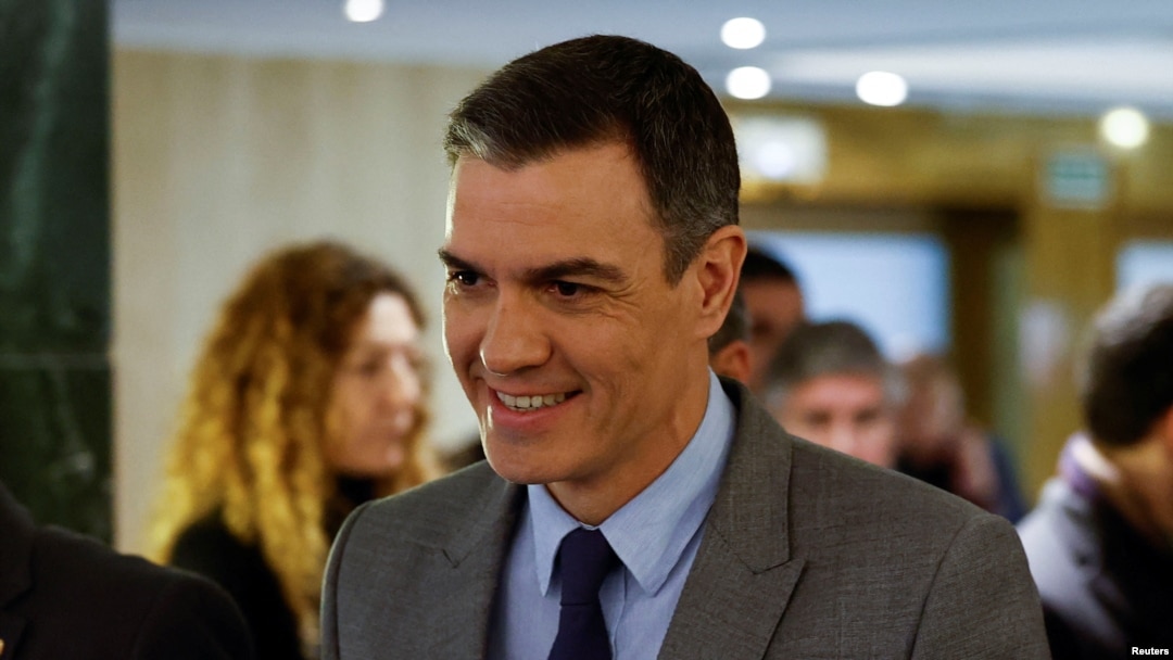 FILE - Spanish Prime Minister Pedro Sanchez arrives to attend the 68th annual session of the NATO Parliamentary Assembly in Madrid, Nov. 21, 2022.