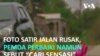 Foto Satir Kritik Jalan Rusak, Pemda Perbaiki Tapi Sebut "Cari Sensasi"