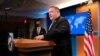 Secretary of State Mike Pompeo arrives for a media briefing, Nov. 10, 2020, at the State Department in Washington. 