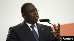 Le président Macky Sall à une conférence de presse à Valletta, Malte, le 12 novembre 2015.