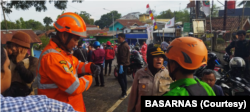 Suasana Kota Cianjur setelah digoyang gempa berkekuatan 5,6 skala richter pada Senin (21/11) pukul 13.21 WIB. (Foto: Courtesy/Basarnas)