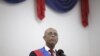 El entonces presidente saliente de Haití, Michel Martelly, habla en una ceremonia que marca el final de su mandato presidencial, en el Parlamento haitiano en Puerto Príncipr, Haití, el 7 de febrero de 2016.