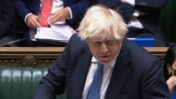 British Prime Minister Boris Johnson says no U.K. government minister will attend the Beijing Olympics, Dec. 8, 2021. (House of Commons/AP)