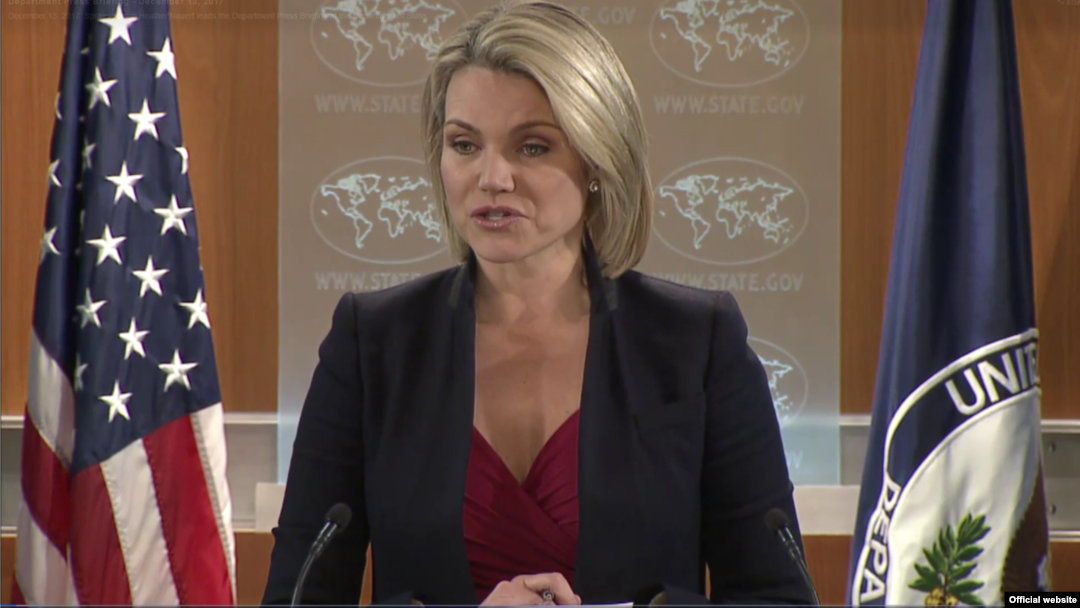 Heather Nauert, juru bicara Departemen Luar Negeri Amerika (foto: dok). 