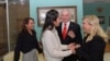 Israeli Prime Minister Benjamin Netanyahu and his wife, Sara, meet Naama Issachar and her mother, Yaffa, in Moscow, Jan. 30, 2020. (Courtesy Kobi Gideon/Government Press Office/REUTERS)