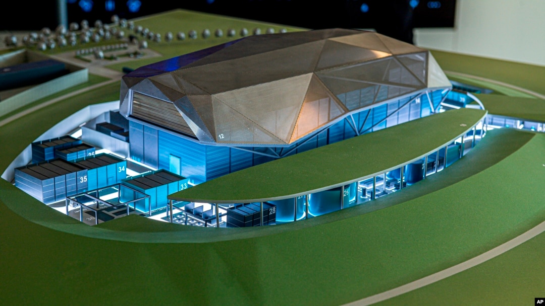 A model of a Small Modular Reactor facility that Rolls-Royce SMR hopes to have operational by the end of the decade is seen in this handout rendering provided by Rolls-Royce SMR Sept. 9, 2022.