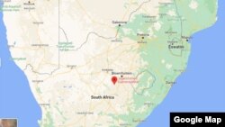 Map of Jagersfontein, South Africa