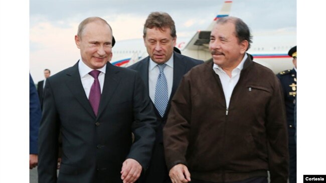 El presidente ruso, Vladímir Putin y el presidente de Nicaragua, Daniel Ortega durante una breve visita a Managua. Foto: Gobierno de Nicaragua