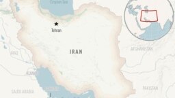This is a locator map for Iran with its capital, Tehran.