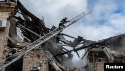 Харьков: жилой дом после российского ракетного удара. 6 сентября 2022 г. 