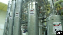 FILE - A handout file photo, released by Iran's Atomic Energy Organization on Nov. 4, 2019, shows atomic enrichment facilities at the Natanz nuclear research center, some 300 kilometers south of Tehran. 