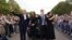 De goch a dwat: Prens Williams, Prens de Gal, Kate Prenses de Gal, Prens Harry epi Meghan, Duchès Sussex la salye piblik la nan Chato Windsor, Angletè, Samdi 10 Sept. 2022. 