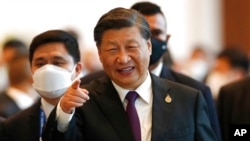 Chinese President Xi Jinping gestures after the 29th APEC Economic Leaders' Meeting (AELM) during the APEC Summit in Bangkok, Thailand, Nov. 18, 2022.