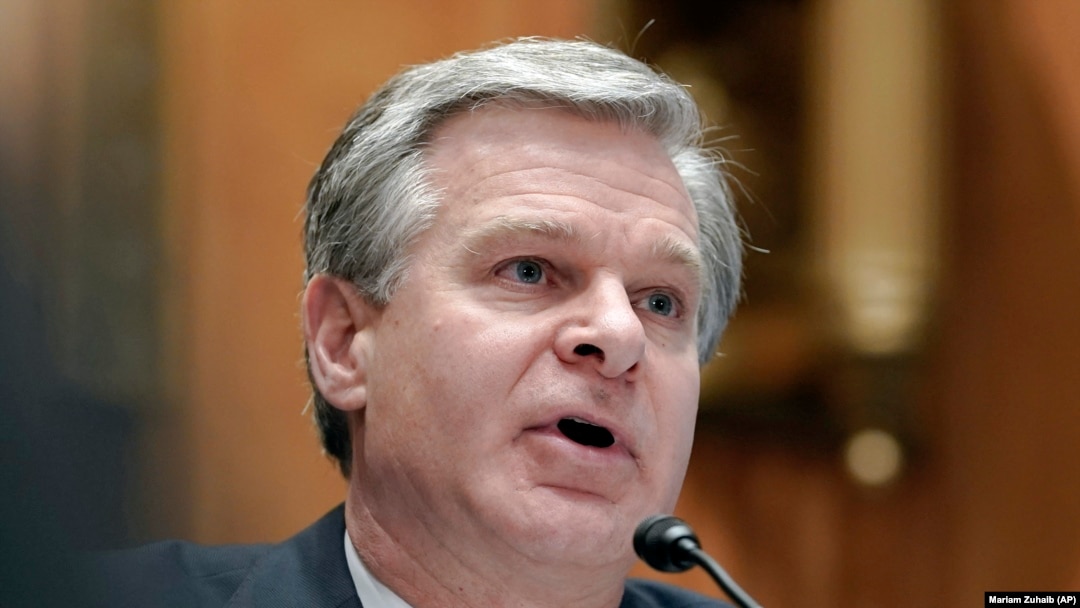 FBI director Christopher Wray testifies for a second day before the Senate Homeland Security Committee, Washington, Thursday, Nov. 17, 2022.