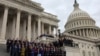 Members-elect from the U.S. House of Representatives pose for a group photo outside of the U.S. Capitol building in Washington, Nov. 15, 2022.