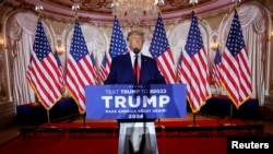 Bivši predsjednik SAD Donald Trump objavljuje kandidaturu na skupu u Mar-a-Lagu na Floridi. (Foto: Reuters/Jonathan Ernst)