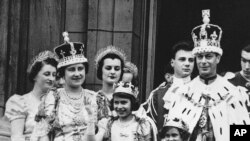 Familja mbretërore në vitin 1937 gjatë kurorëzimit të Mbretit George VI