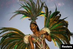 Rapper asal AS Megan Thee Stallion tampil dalam festival musik Rock in Rio di Rio de Janeiro, Brazil, pada 11 September 2022. (Foto: Reuters/Ricardo Moraes Refile)