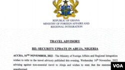 Ghana Government Statement