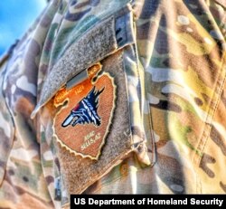 Patch worn by a Shadow Wolf, part of an all-Native American Homeland Security unit patrolling the Tohono O’odham Nation in Arizona.